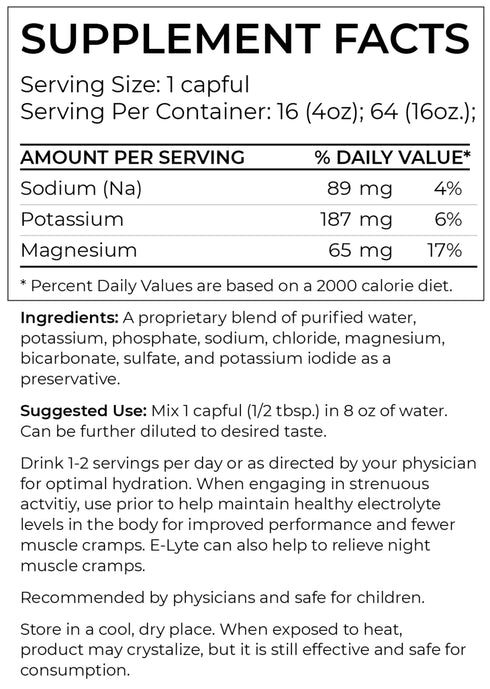 E-Lyte|Hrein steinefnasölt| Þykkni